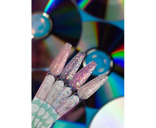 You Are Cute. Builder Gel #38, 15 ml, гель для нарощування з блискучими частинками #6