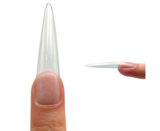 ADORE. SPLETNIца SIZE, Gel Tips, Stilette XXL, 240 pcs. Гелеві тіпси, екстрадовгий стилет #2