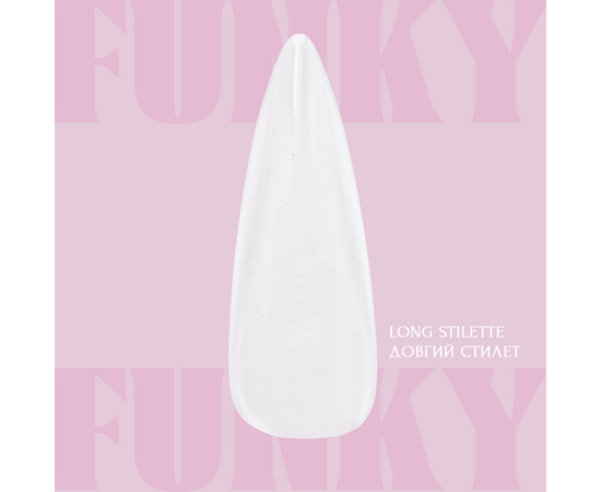 ADORE. Funky Gel Tips, Stilette Long, 240 pcs. Гелеві тіпси, подовжений стилет #2