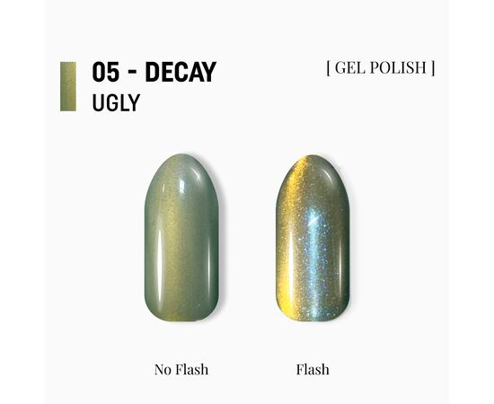 ADORE. Cat's Eye Gel Polish, #U-05, 8 ml. Гель-лак "котяче око"-хамелеон, смарагдовий із бронзовим відблиском #2