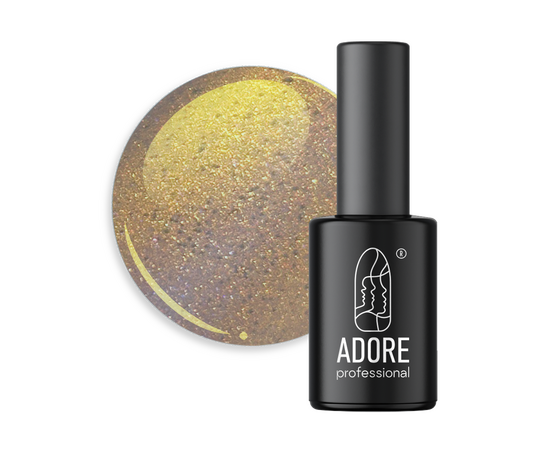 ADORE. Cat's Eye Gel Polish, #U-01, 8 ml. Гель-лак "котяче око"-хамелеон, золотаво-бузковий із бронзовим відблиском #1
