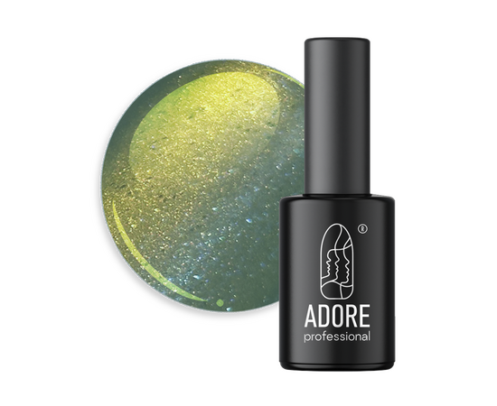ADORE. Cat's Eye Gel Polish, #U-05, 8 ml. Гель-лак "котяче око"-хамелеон, смарагдовий із бронзовим відблиском #1
