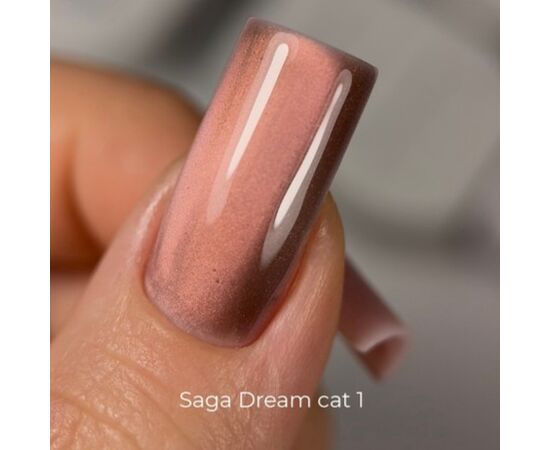 SAGA. Cat's Eye Gel Polish "Dream Cat", #01, 10 ml. Гель-лак "Котяче око" кришталевий #4