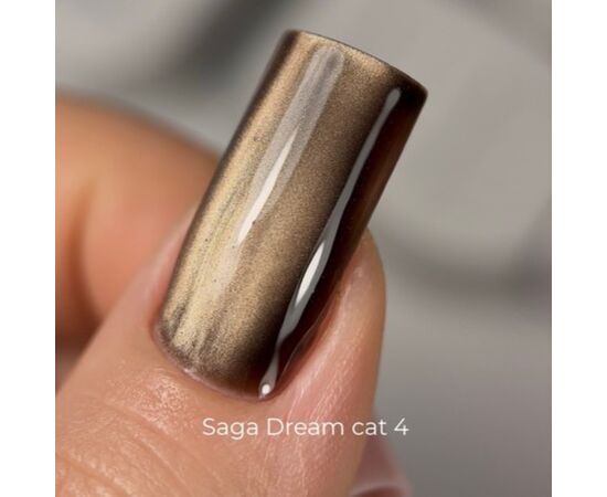 SAGA. Cat's Eye Gel Polish "Dream Cat", #04, 10 ml. Гель-лак "Котяче око" кришталевий #3