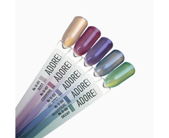 ADORE. Cat's Eye Gel Polish, #U-05, 8 ml. Гель-лак "котяче око"-хамелеон, смарагдовий із бронзовим відблиском #4