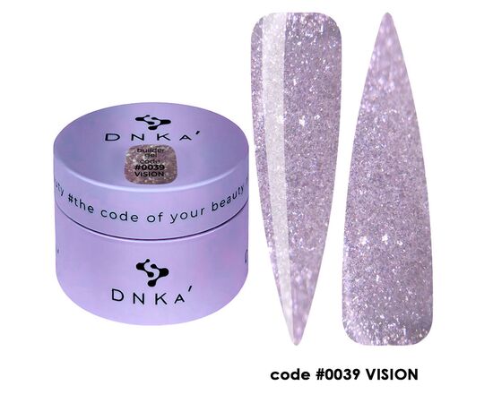 DNKa’. Builder Gel Vision #0039, 30 ml, гель для моделювання з блискітками #1