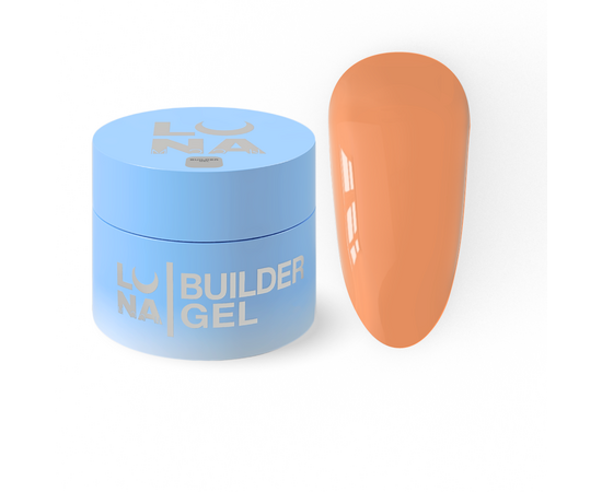 LUNAmoon. Candy Builder Gel #24 Bright orange, 15 ml, гель моделюючий, яскраво-помаранчевий #2