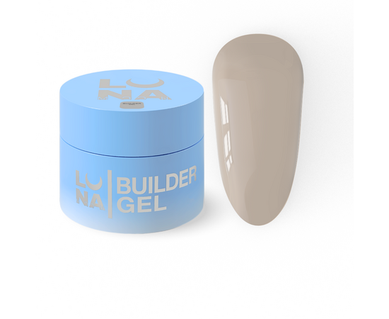 LUNAmoon. Premium Builder Gel #12 Brown beige, 15 ml, гель моделюючий, коричнево-бежевий #2