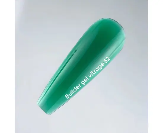 NOTD. Vitrage Builder Gel, #52, 15 ml. Вітражний гель для нарощування, зелений #5