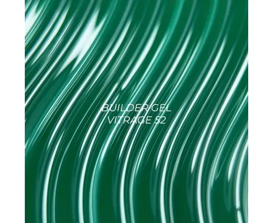NOTD. Vitrage Builder Gel, #52, 15 ml. Вітражний гель для нарощування, зелений #4