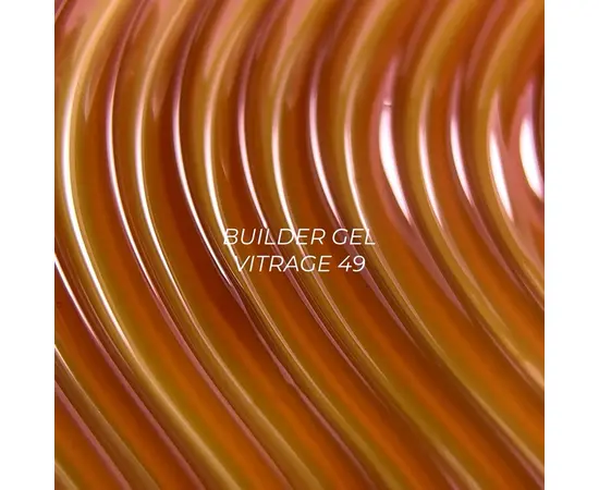 NOTD. Vitrage Builder Gel, #49, 15 ml. Вітражний гель для нарощування, карамельний #4