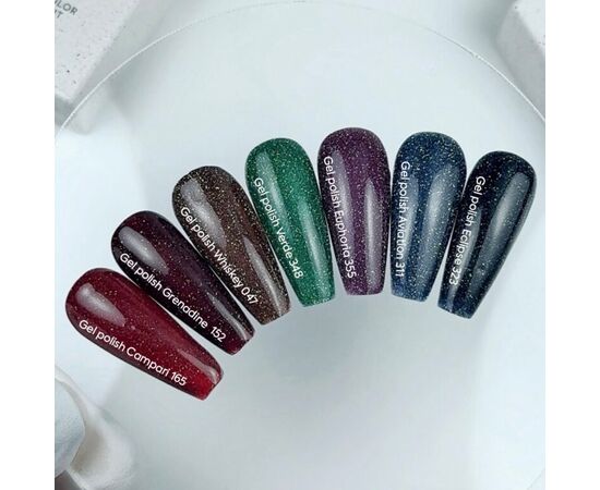 NOTD. Reflective Gel Polish Campari #165, 10 ml, гель-лак світловідбиваючий #8