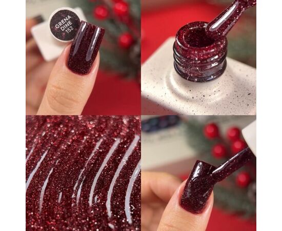 NOTD. Reflective Gel Polish Grenadine #152, 10 ml, гель-лак світловідбиваючий #3