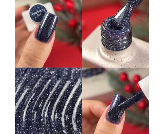 NOTD. Reflective Gel Polish Aviation #311, 10 ml, гель-лак світловідбиваючий #4