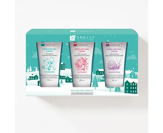 SHELLY. New Year Hand Cream Set, 45 ml x 3 pcs. Новорічний набір кремів для рук, 45 мл х 3 шт. #1
