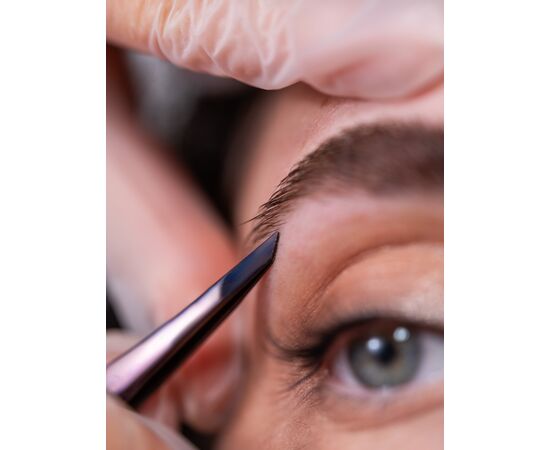 ZOLA. Eyebrow Tweezer "Premium Series". Black. Пінцет професійний для брів, чорний #6