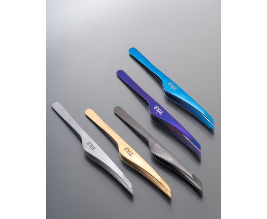 ZOLA. Eyebrow Tweezer "Premium Series". Gold. Пінцет професійний для брів, золотий #7