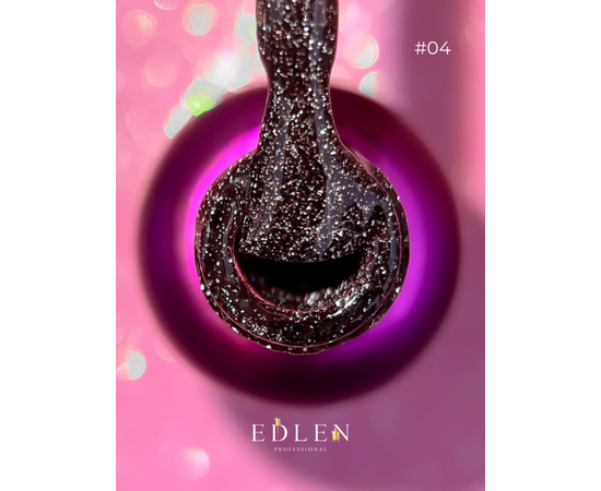 EDLEN Gel Polish Flash Fire №04, 9 ml, світловідбиваючий гель-лак #2