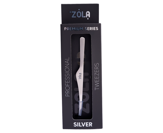 ZOLA. Eyebrow Tweezer "Premium Series". Silver. Пінцет професійний для брів, срібний #2