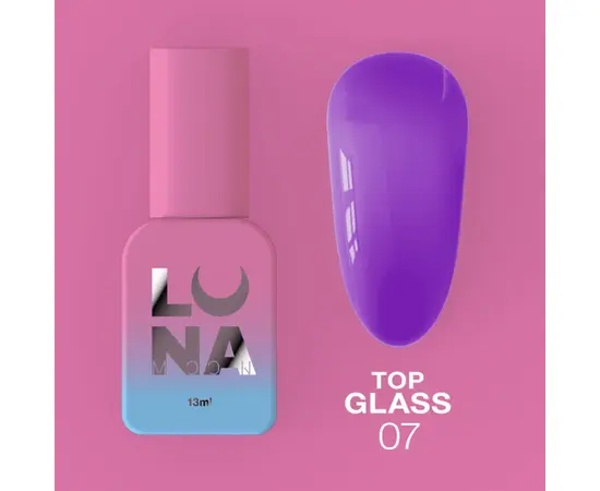 УЦІНКА / LUNAmoon. Glass Top Coat #7, 13 ml, топ кольоровий глянцевий #2