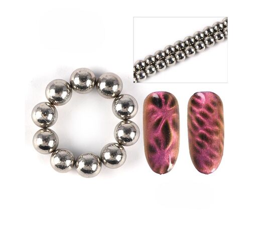 SAGA. Magnet for Gel Polish Cat's eye, 4 mm x 12 pcs. Магніт КІЛЬЦЕ ВЕЛИКЕ для "котячого ока" #4