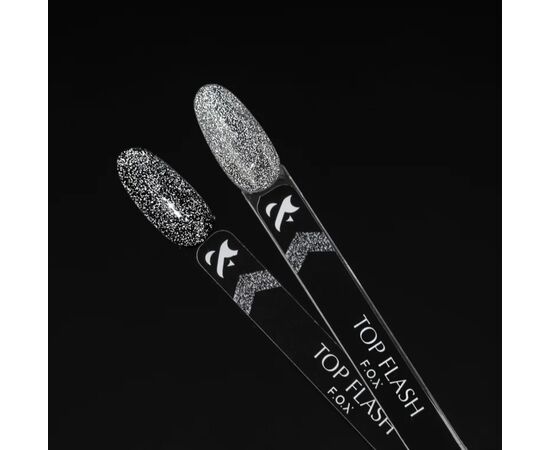F.O.X. Top Flash, not sticky, 7 ml. Світловідбиваючий прозорий топ #2