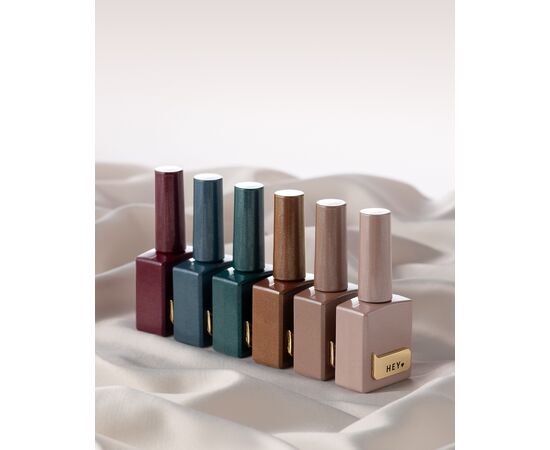 УЦІНКА / HEYLOVE. Cat's Eye Gel Polish, Lurex, 15 ml, гель-лак "Котяче око", темно-коричневий #4