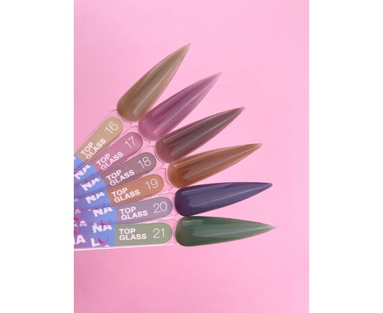 УЦІНКА / LUNAmoon. Glass Top Coat #21, 13 ml, топ кольоровий глянцевий #6