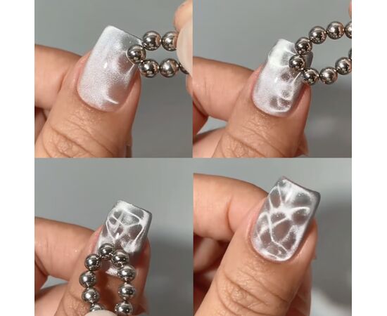 SAGA. Magnet for Gel Polish Cat's eye, 4 mm x 12 pcs. Магніт КІЛЬЦЕ ВЕЛИКЕ для "котячого ока" #2