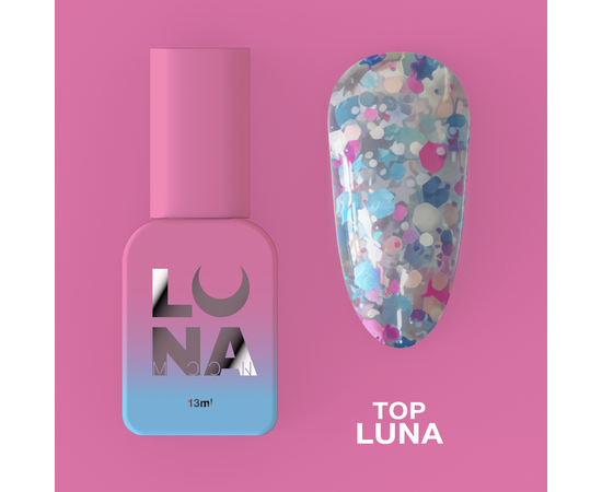 УЦІНКА / LUNAmoon. Luna Top Coat, 13 ml, декоративний топ #2