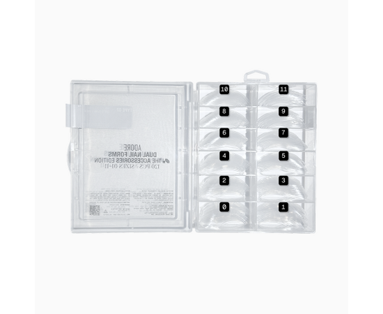 ADORE. Dual nail forms Type 7, Cat's claw, Extra high, 120 pcs. Верхні форми, котячі кігті #2