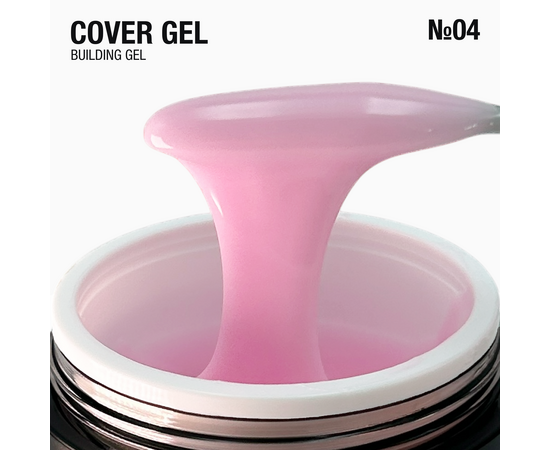 ADORE. Cover Gel, 30 g, #04, Angelic. Напівпрозорий гель для нарощування, холодний рожевий #2