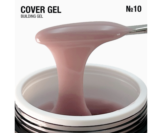 ADORE. Cover Gel, 30 g, #10, Ashrose. Напівпрозорий гель для нарощування, попелястий рожевий #2