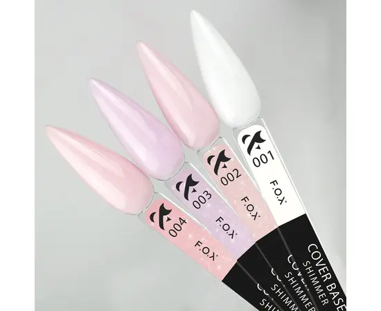 F.O.X. Cover Base Shimmer #003, 14 ml. Міцна комуфлююча база з шимером #2