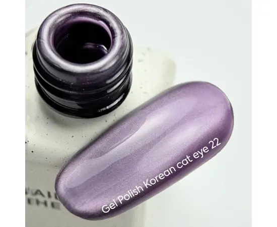 NOTD. Korean "Cat eye" Gel Polish #22, 6 ml, гель-лак "котяче око" ніжно-фіолетовий #2