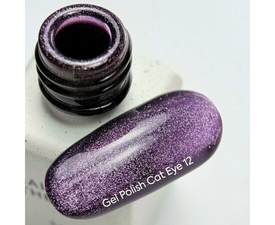 NOTD. Gel Polish "Cat eye" #12, 6 ml, гель-лак "котяче око" фіолетовий #2