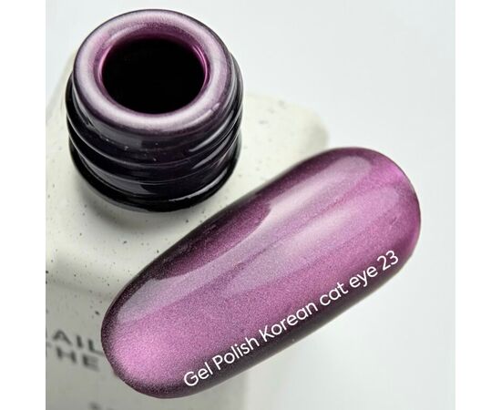 NOTD. Korean "Cat eye" Gel Polish #23, 6 ml, гель-лак "котяче око" рожево-фіолетовий #2