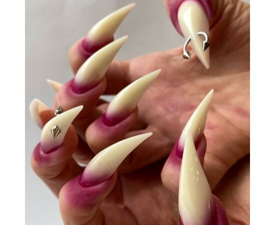 ADORE. Dual nail forms Type 7, Cat's claw, Extra high, 120 pcs. Верхні форми, котячі кігті #5