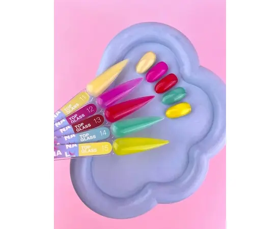 УЦІНКА / LUNAmoon. Glass Top Coat #14, 13 ml, топ кольоровий глянцевий #7