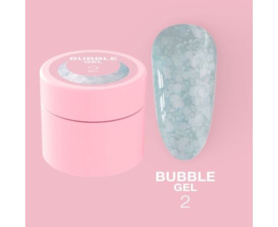 УЦІНКА / LUNAmoon. Bubble Gel #2, 5 ml, гель для дизайну з блискучими частинками #2