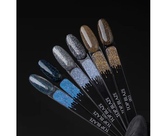 F.O.X. Top Blaze #001, 7 ml. Світловідбиваючий топ з кольоровими частинками #2