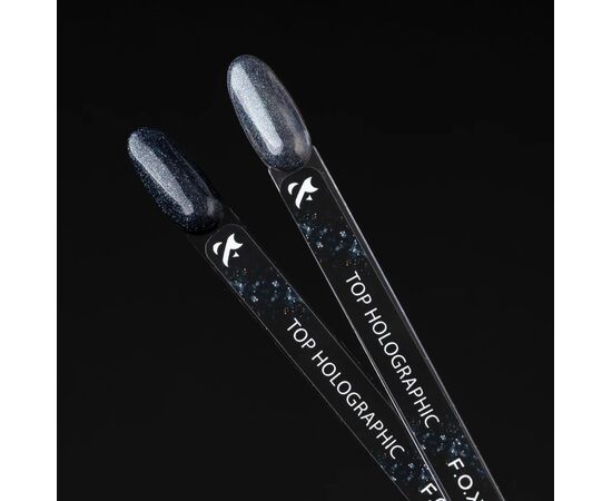 F.O.X. Top Holographic, not sticky,  7 ml. Прозорий топ з голографічними частинками #2