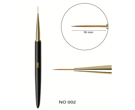 F.O.X. Art Brush, #002, 10 mm. Пензлик лайнер "Лінеарний довгий" #3