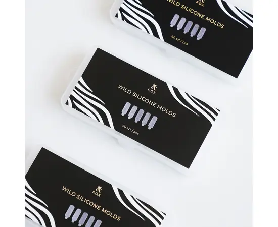 F.O.X. Wild Silicone molds, 60 pcs. Багаторазові силіконові форми для дизайну #2