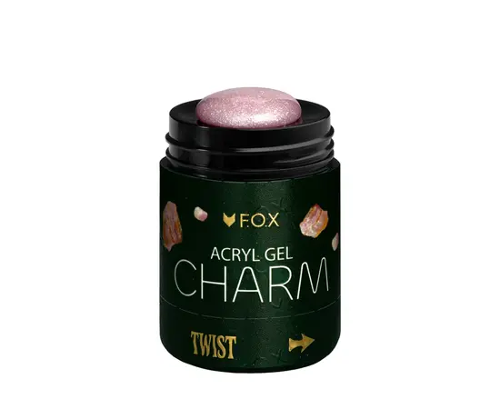 F.O.X. Acryl gel, Charm #012, Amethyst, 20 ml. Світловідбиваючий густий акригель з шимером #2