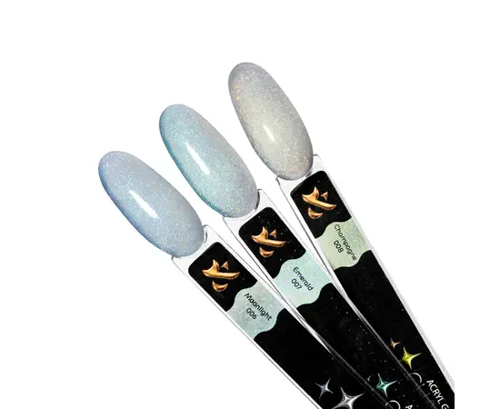 F.O.X. Acryl gel, Charm #007, Emerald, 20 ml. Світловідбиваючий густий акригель з шимером #3