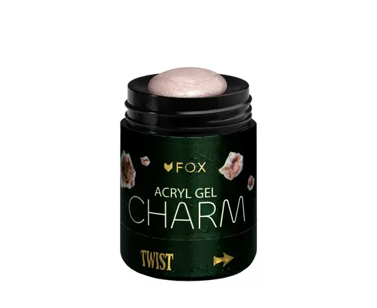 F.O.X. Acryl gel, Charm #009, Quartz, 20 ml. Світловідбиваючий густий акригель з шимером #2