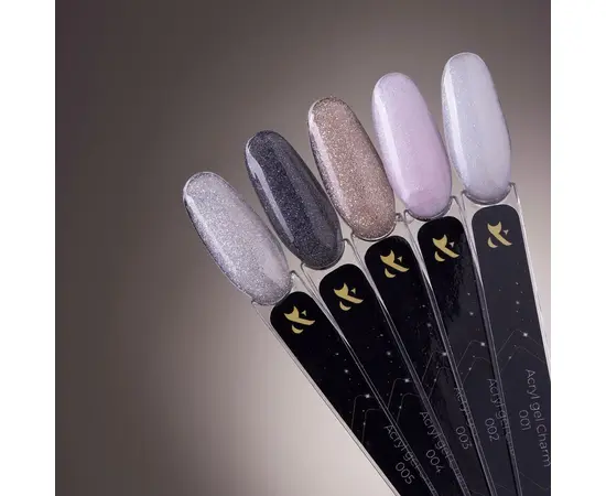 F.O.X. Acryl gel, Charm #003, Gold, 15 ml. Світловідбиваючий густий акригель з шимером #2