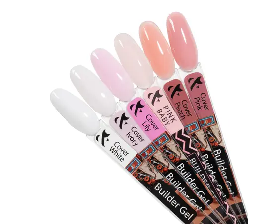 F.O.X. Builder Gel, 15 ml, Cover Peach. Трифазний гель для моделювання нігтів #2