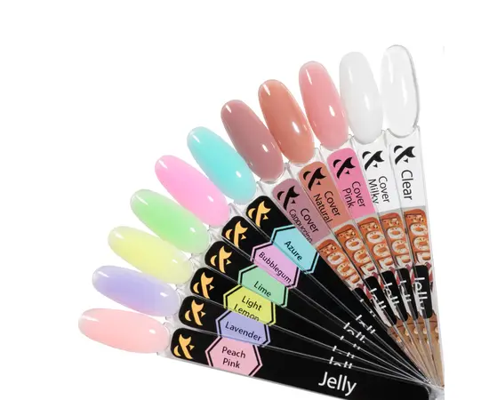 F.O.X. Jelly Gel, 15 ml, Cover Cappuccino. Густий будівельний гель-желе #2